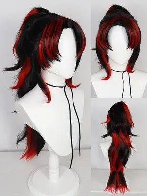 Two Tone Medium Straight Cosplay Synthetic Wig With Bangs | Cosplay hair,  Wigs with bangs, Anime hair