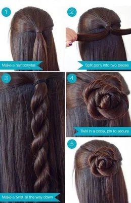 легкие прически самой себе за 5 минут в школу на длинные волосы | Easy  hairstyles for long hair, Hair bun tutorial, Hair styles