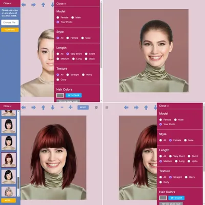 Примерьте прически и цвета волос на своей фотографии | Бесплатное  виртуальное приложение для преображения волос
