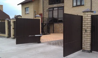 Распашные ворота с электроприводом под ключ в Москве | Град