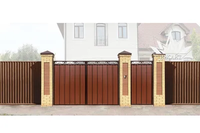 Кованные распашные ворота - пример 9 в Туле | Примеры выполненных работ -  АрсеналЗаборов