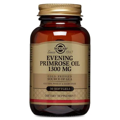 Масло вечерней примулы, Evening Primrose Oil, Solgar, 1300 мг, 30 капсул  купить в Киеве и Украине по лучшей цене