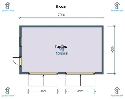 Проект гаража из сэндвич-панелей 68 метров в Тверской области