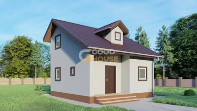 Проект небольшого дачного дома 7 на 6 до 100 кв м из блоков