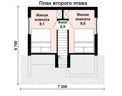 Проект одноэтажного дома S69 из пеноблоков по низкой цене с фото,  планировками и чертежами