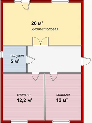 Проект гостевого дома на 5 комнат