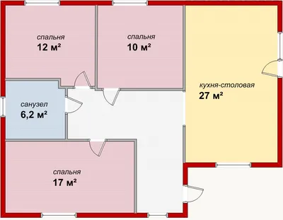 Проект двухэтажного дома из клееного бруса с санузлом в каждой спальной  комнате D1223 | Каталог проектов Домамо