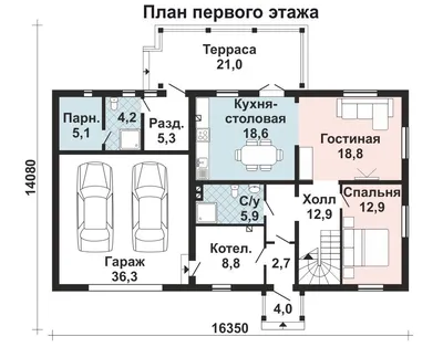 Проект: Дом из бруса 5 на 6. 47 м2 – цена, характеристики, комплектация