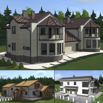 Купить проект дома 1006 из блоков на 2 семьи в Минске