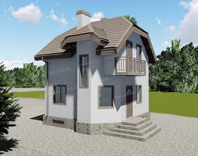 Эскизный проект дома с мансардой и цокольным этажом | Курск | Архитектурное  бюро «Домой»