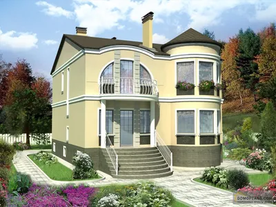 Проект загородного дома с цокольным этажом на участке с выраженным уклоном  – arch-buro.com