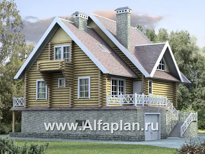3-21 (3-06a) Загородный дом с цокольным этажом - Проекты домов из ГАЗОБЕТОНА