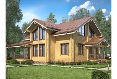 86A «Тургенев» - проект двухэтажного дома, с террасой и с гаражом, в  классическом стиле: цена | Купить готовый проект с фото и планировкой