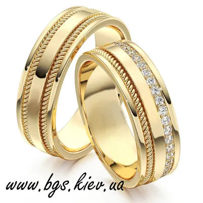 Классические гладкие обручальные кольца из золота с бриллиантом и  гравировкой (Вес пары: 9 гр.) | Обручальные кольца, Бриллианты, Кольца