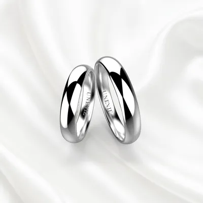 ПК-143-00 Обручальное кольцо из платины классическое - PlatinumLab
