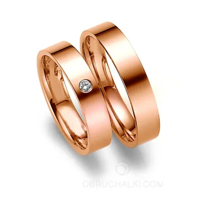 Простые обручальные кольца на палец золотого цвета с розовым квадратным  фианитом, дизайнерские кольца с одним камнем | AliExpress