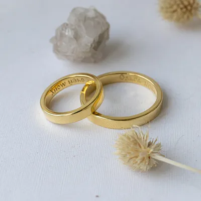 NV11 Обручальные кольца из белого золота. Коллекция Simplement, Толщина 1.6  мм, Ширина 3.55 мм, Вес пары 8.4 грамм,
