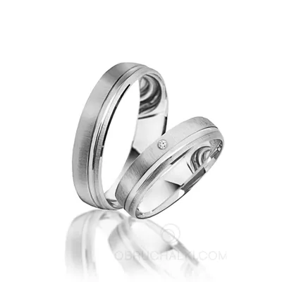 Классические обручальные кольца с короной и бриллиантами (Вес пары: 13,5  гр.) | Купить в Москве - Nota-Gold