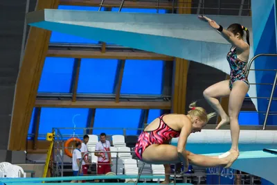 Чемпионат мира по водным видам спорта. Синхронные прыжки в воду. Женщины.  Вышка. Финал