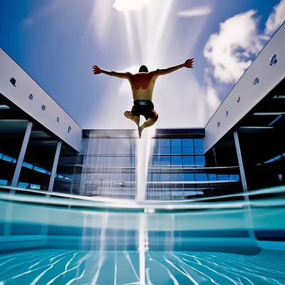Прыжок в воду\" \"jump in the sea\" - Работа из галереи 3D Моделей