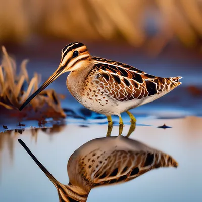 Бекас (фото): Осторожный «лесной барашек» | Aves