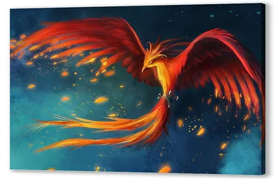 Картина по номерам на холсте и подрамнике 40Х50 Птица Феникс - купить с  доставкой по выгодным ценам в интернет-магазине OZON (971607921)