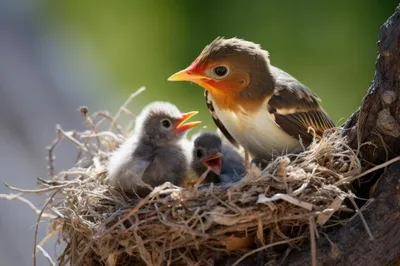 Что делают птицы, когда птенцам не хватает еды | Птица дома | Дзен