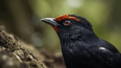 Черная птица с хохолком - 68 фото