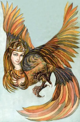 Птица Сирин: картинки, описание | Рисунки, Картины, Сказочные существа