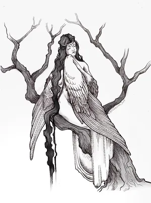 Сирин - древнерусская райская птица с головой девы