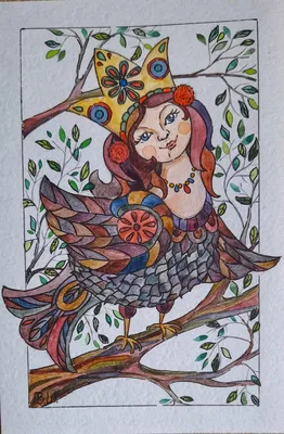 Райская птица Сирин» авторская работа Морозова Виктора — купить на ArtNow.ru