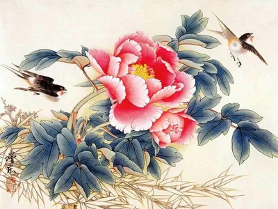 Flowers and bird. Цветы и птица. PNG. | Цветы, Птицы, Творчество