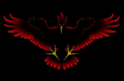 Омская птица 🐦 Черно-красная птица …» — создано в Шедевруме