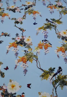 Фотообои Листья и птицы dec_25295 купить в Украине | Интернет-магазин  Walldeco.ua