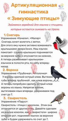 Занятие на тему \"Изучение некоторых зимующих птиц Урала\"