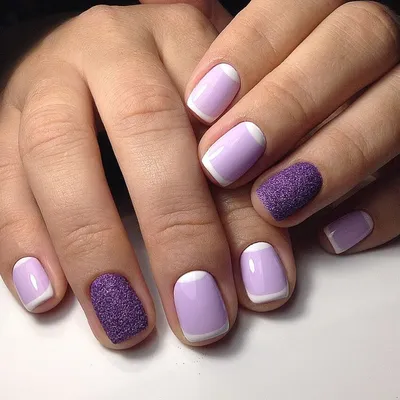 Purple Winter Holiday Nails - DIY Gel Nails at Home