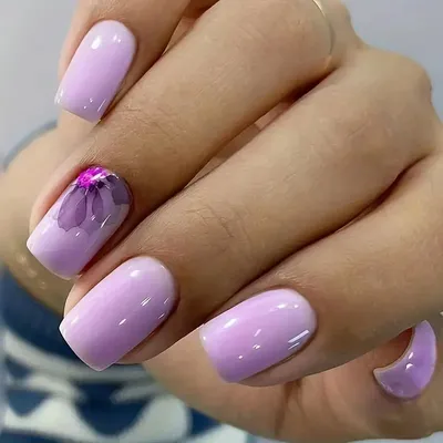 Purple Heart Winter False Nail Short Almond Press on Nails for Nails Art  24pcs | eBay