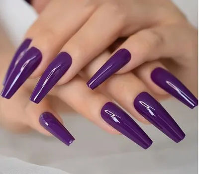 Cute Fall Nails To Help You Get Ready for Autumn Manicure : Fall Purple  Nail Set