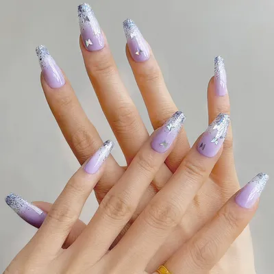 Fallon | Pink Purple Marble Nails