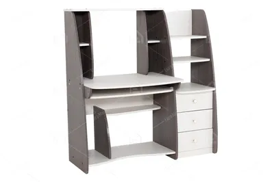 Рабочий стол с угловым стеллажом и навесным шкафчиком | Угловые стеллажи,  Мебель, Мебель по индивидуальному заказу
