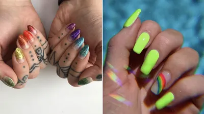 Matte Rainbow Press On Nails | Multicolor Matte Nails