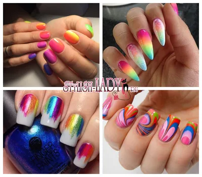 Amazon.com: Colorful Rainbow Press on Nails Medium Square Fake Nails Cute  Heart Glue on Nails Glossy False Nails with Deigns Summer Nail Art  Decorations Square Shape Artificial Nails Medium Length for Women :