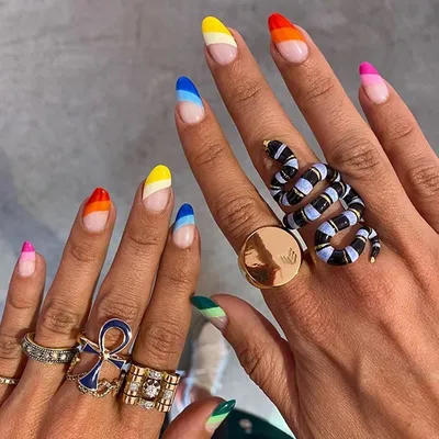 Manicure Monday - Pride Rainbow Accent Nails | See the World in PINK