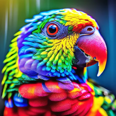 Радужный попугай, эстетично, красиво, …» — создано в Шедевруме