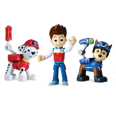 Купить Paw Patrol Щенячий патруль Райдер, Маршал и Гонщик Action Pack Pups  3pk Figure Set Marshall, Ryder, Chase по отличной цене в киеве