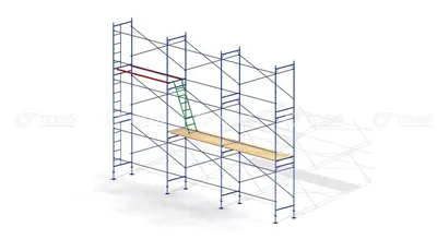 Леса строительные рамные промышленник лрсп 40 секция с лестницей 2х2 м –  купить по низким ценам | Промышленник-М