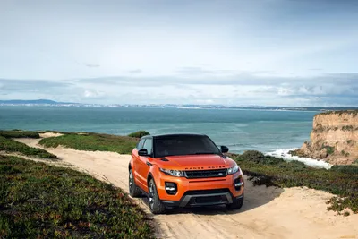 Обои для рабочего стола Land Rover Evoque Оранжевый машина