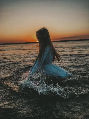 Рассвет #девушка #океан | Океан, Рассвет, Фотосессия