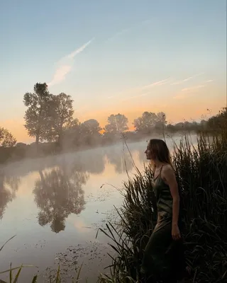 Фото высокого разрешения Картинка рассвет на озере