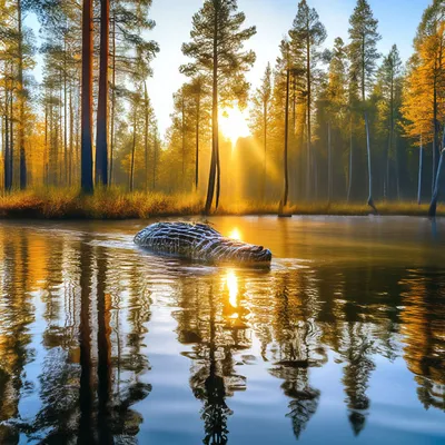 Рассвет на озере стоковое изображение. изображение насчитывающей никто -  104363573